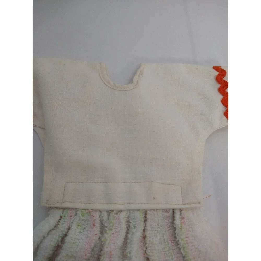 Kitchen Vintage Retro Starter SET 2-Crochet Trivet/Hot Pad 1-Hand Towel Dress